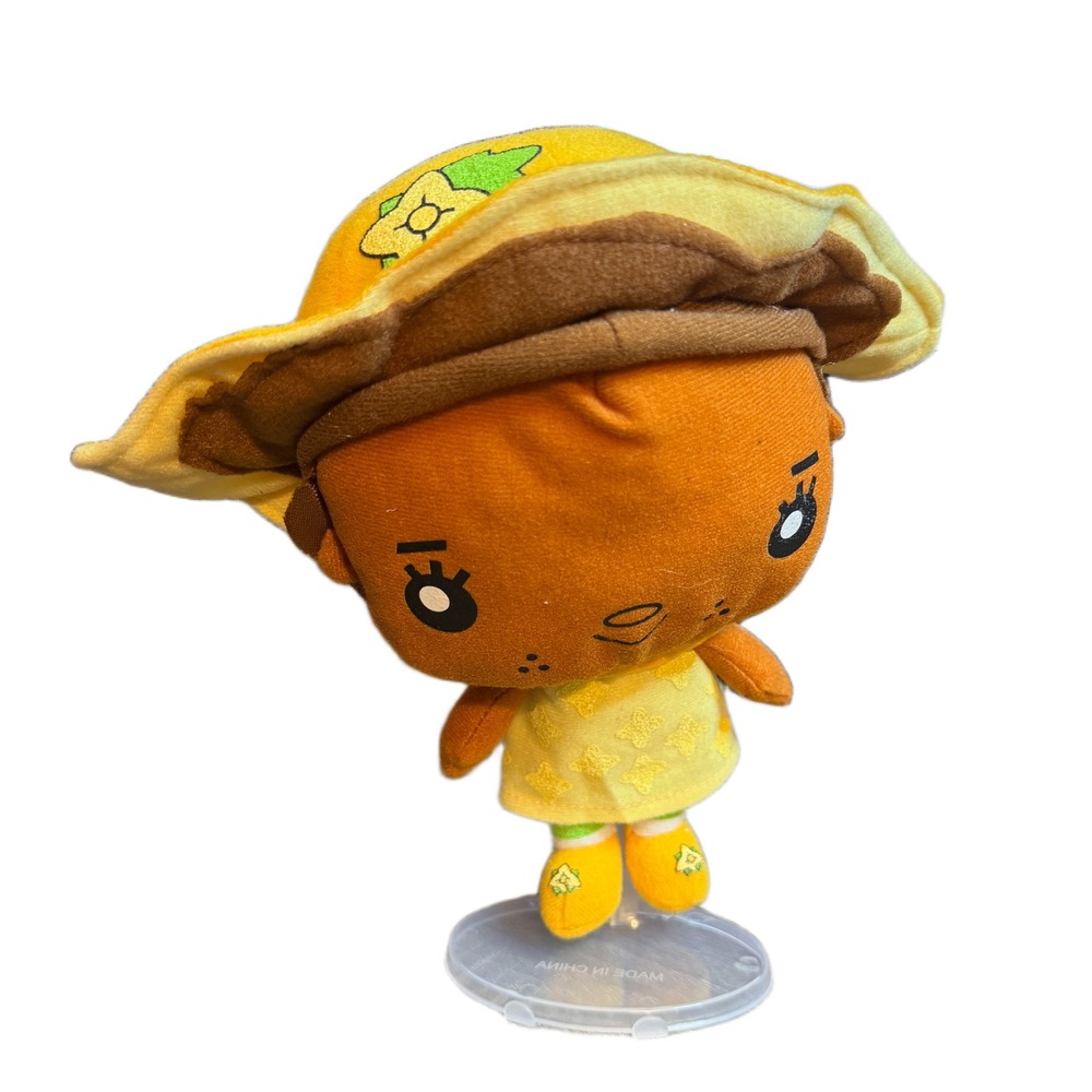 Strawberry Shortcake Orange Blossom‎ Plush Doll 2008 Nanco Yellow Sun Hat Toy